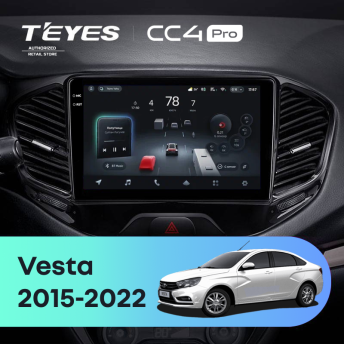 Штатная магнитола Teyes CC4 Pro 8/128 Lada Vesta Cross Sport (2015-2022) F1