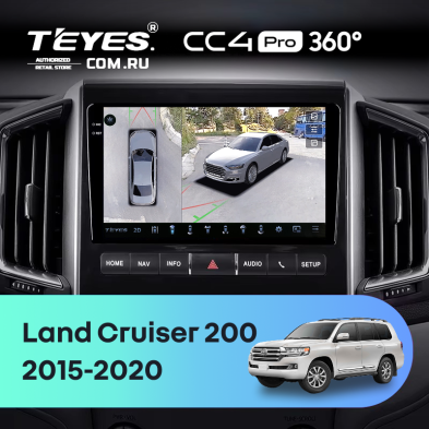 Штатная магнитола Teyes CC4 Pro 360 12/256 Toyota Land Cruiser 200 (2015-2020) F1