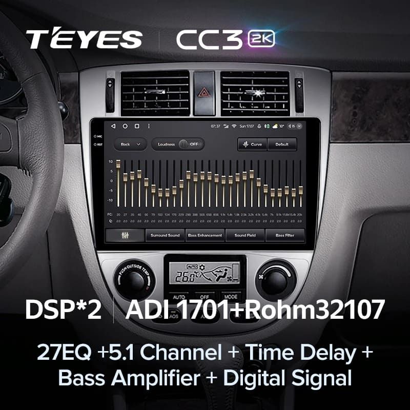 Штатная магнитола Teyes CC3 2K 360 6/128 Chevrolet Lacetti J200 (2004-2013) F2 Тип-B