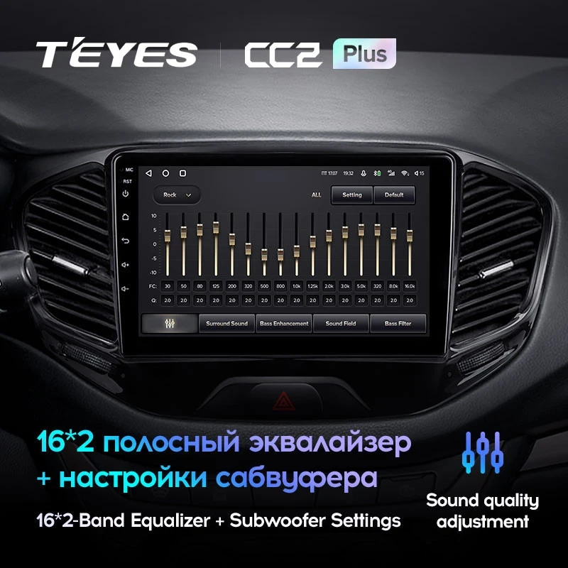 Штатная магнитола Teyes CC2 Plus 4/32 Lada Vesta Cross Sport (2015-2022) F1
