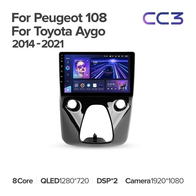 Штатная магнитола Teyes CC3 4/32 Peugeot 108 (2014-2021) F1