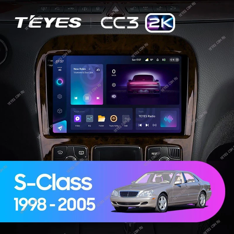 Штатная магнитола Teyes CC3 2K 6/128 Mercedes-Benz S-Class W220 VV220 (1998-2005)