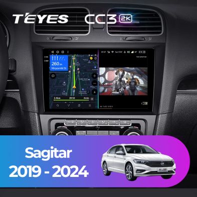 Штатная магнитола Teyes CC3 2K 6/128 Volkswagen Sagitar (2019-2024)
