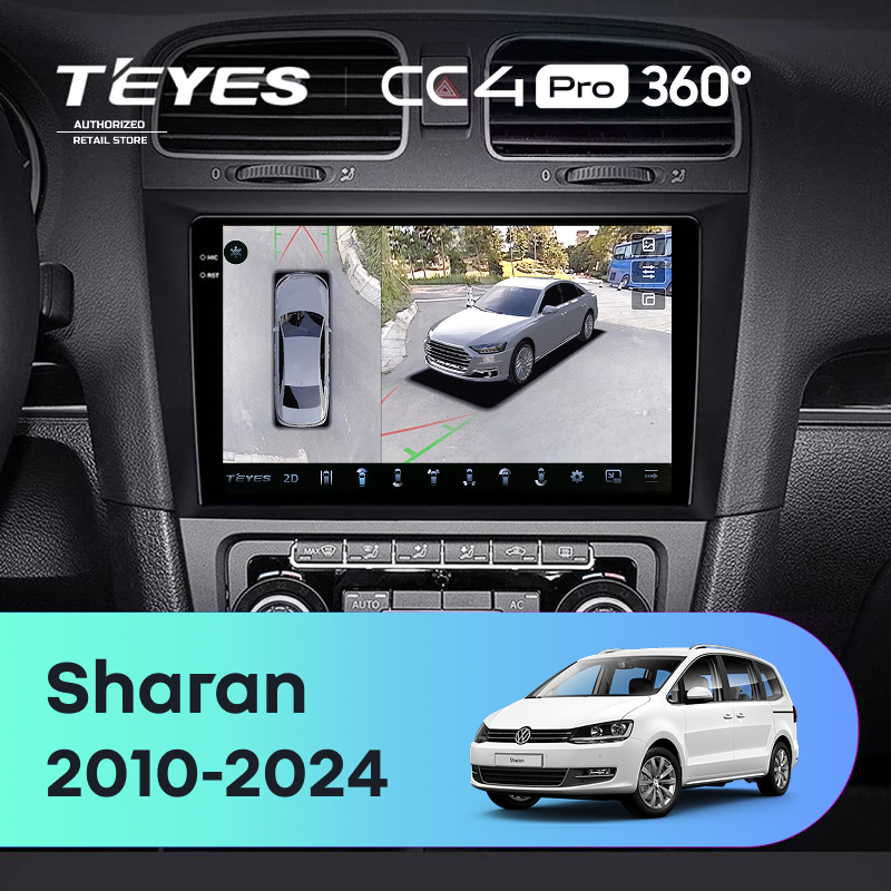 Штатная магнитола Teyes CC4 Pro 360 12/256 Volkswagen Sharan (2010-2024)
