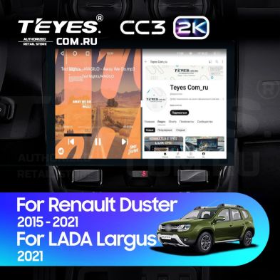 Штатная магнитола Teyes CC3 2K 4/32 Renault Duster (2015-2021) F1 (13")