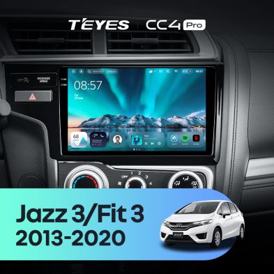 Штатная магнитола Teyes CC4 Pro 8/128 Honda Fit 3 GP GK (2013-2020) Тип-A