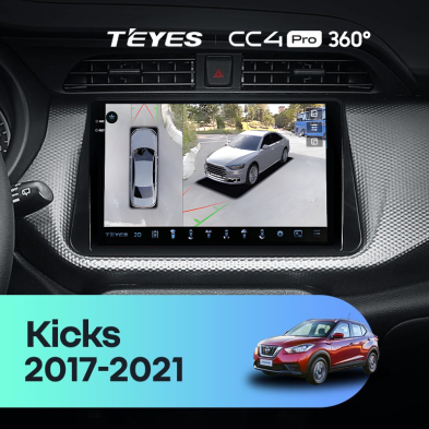Штатная магнитола Teyes CC4 Pro 360 12/256 Nissan Kicks P15 (2017-2021)