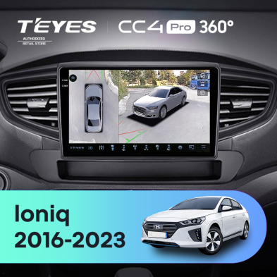 Штатная магнитола Teyes CC4 Pro 360 8/128 Hyundai Ioniq AE (2016-2023) Тип-A