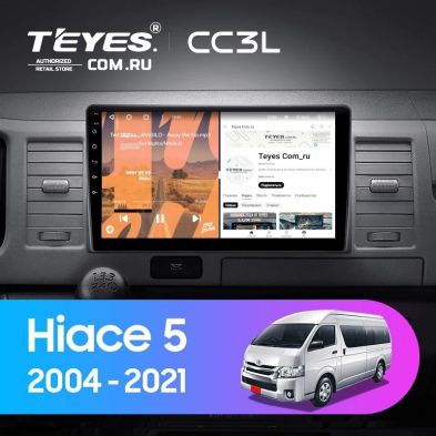Штатная магнитола Teyes CC3L 4/32 Toyota Hiace XH10 H200 (2004-2021)