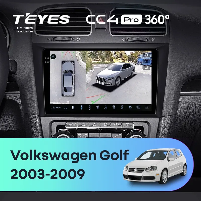 Штатная магнитола Teyes CC4 Pro 360 8/128 Volkswagen Golf (2003-2009)