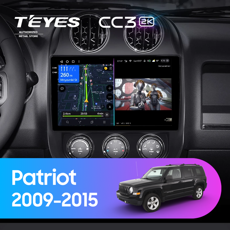 Штатная магнитола Teyes CC3 2K 4/32 Jeep Patriot (2009-2015)