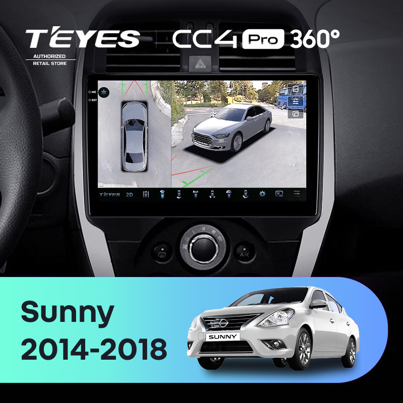 Штатная магнитола Teyes CC4 Pro 360 8/128 Nissan Sunny (2014-2016)