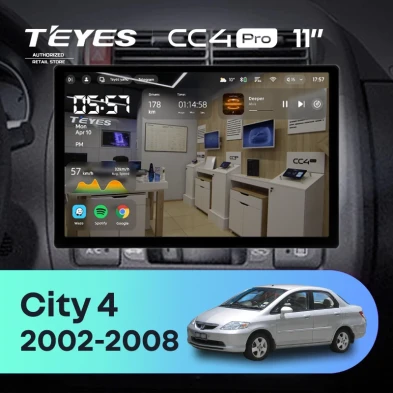 Штатная магнитола Teyes CC4 Pro 12/256 Honda City 4 (2002-2008) (11")