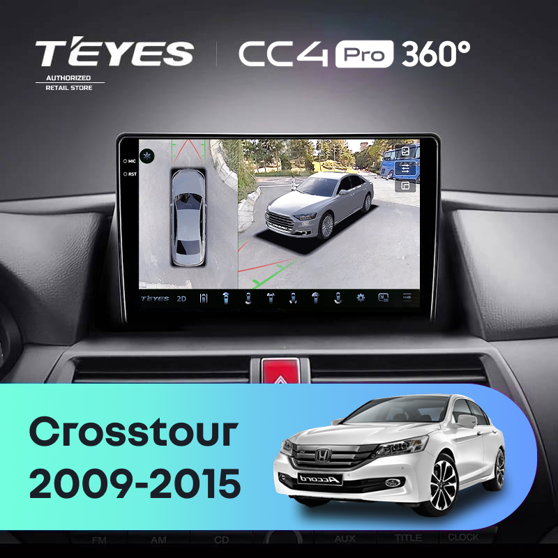 Штатная магнитола Teyes CC4 Pro 360 12/256 Honda Crosstour 1 TF (2009-2015)