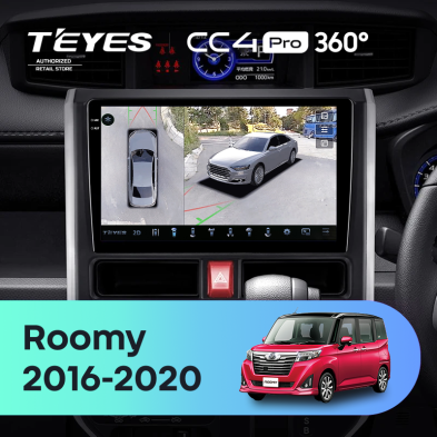 Штатная магнитола Teyes CC4 Pro 360 8/128 Toyota Roomy (2016-2020 ) Правый руль