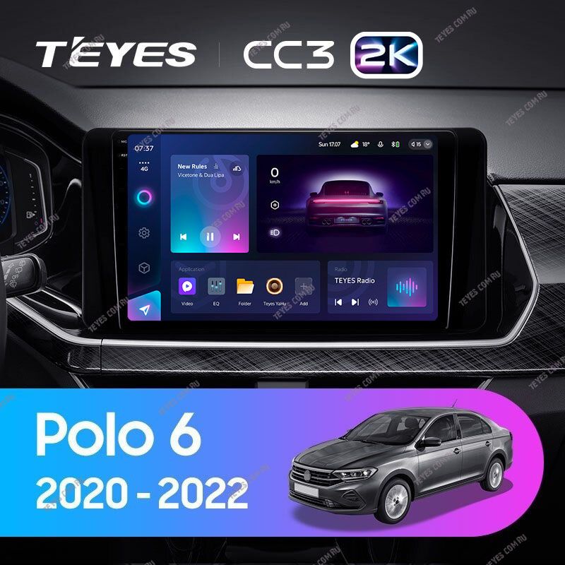Штатная магнитола Teyes CC3 2K 6/128 Volkswagen Polo Mk6 (2020-2022) F3