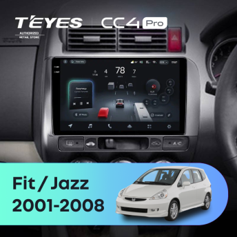Штатная магнитола Teyes CC4 Pro 8/128 Honda Fit GD (2001-2008) Правый руль
