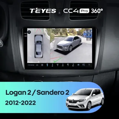 Штатная магнитола Teyes CC4 Pro 360 8/128 Renault Logan 2 (2012-2022) F1