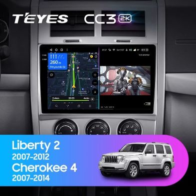 Штатная магнитола Teyes CC3 2K 360 6/128 Jeep Liberty 2 KK (2007-2012)