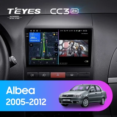 Штатная магнитола Teyes CC3 2K 6/128 Fiat Albea (2005-2012)
