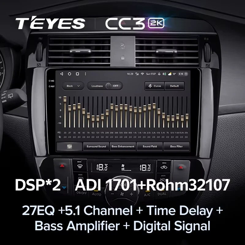 Штатная магнитола Teyes CC3 2K 4/64 Nissan Pulsar 6 NB17 (2014-2018)