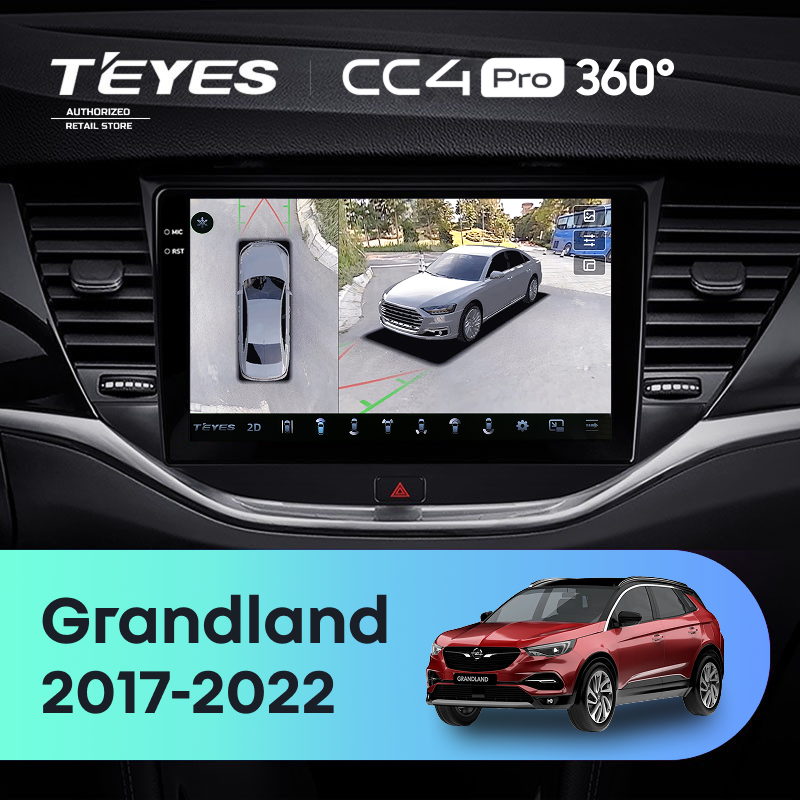 Штатная магнитола Teyes CC4 Pro 360 8/128 Opel Grandland (2017-2022) Тип-A