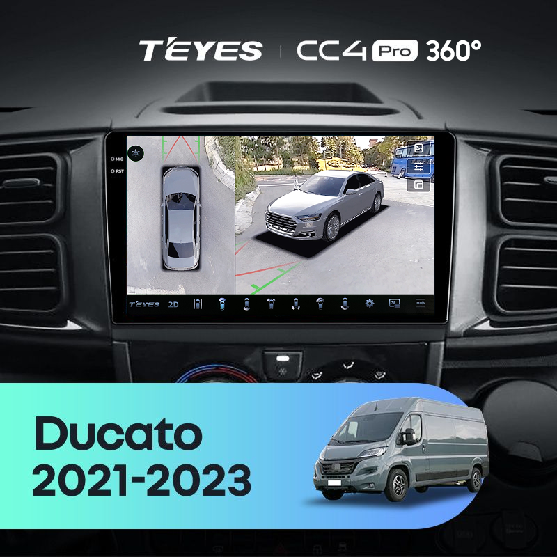Штатная магнитола Teyes CC4 Pro 360 12/256 Fiat Ducato Van L3H2 (2021-2023)