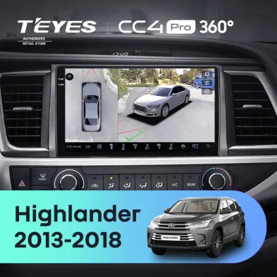 Штатная магнитола Teyes CC4 Pro 360 8/128 Toyota Highlander 3 XU50 (2013-2018)
