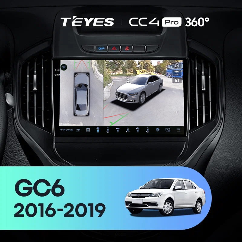 Штатная магнитола Teyes CC4 Pro 360 8/128 Geely GC6 (2016-2019)