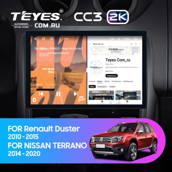 Штатная магнитола Teyes CC3 2K 4/64 Renault Duster 1 (2010-2015) (11&quot;)