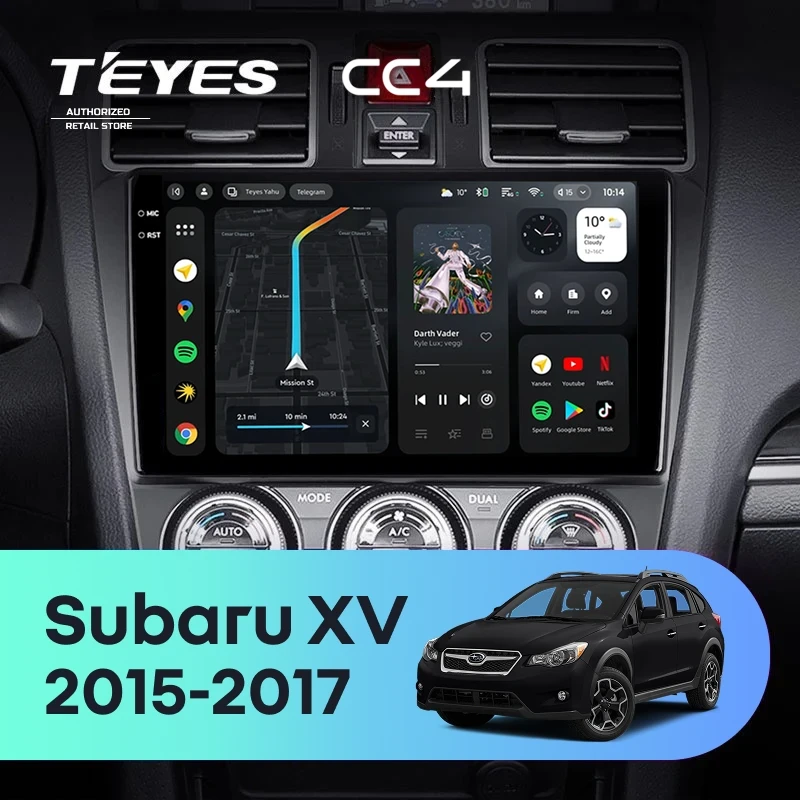 Штатная магнитола Teyes CC4 8/128 Subaru XV (2015-2017) F1
