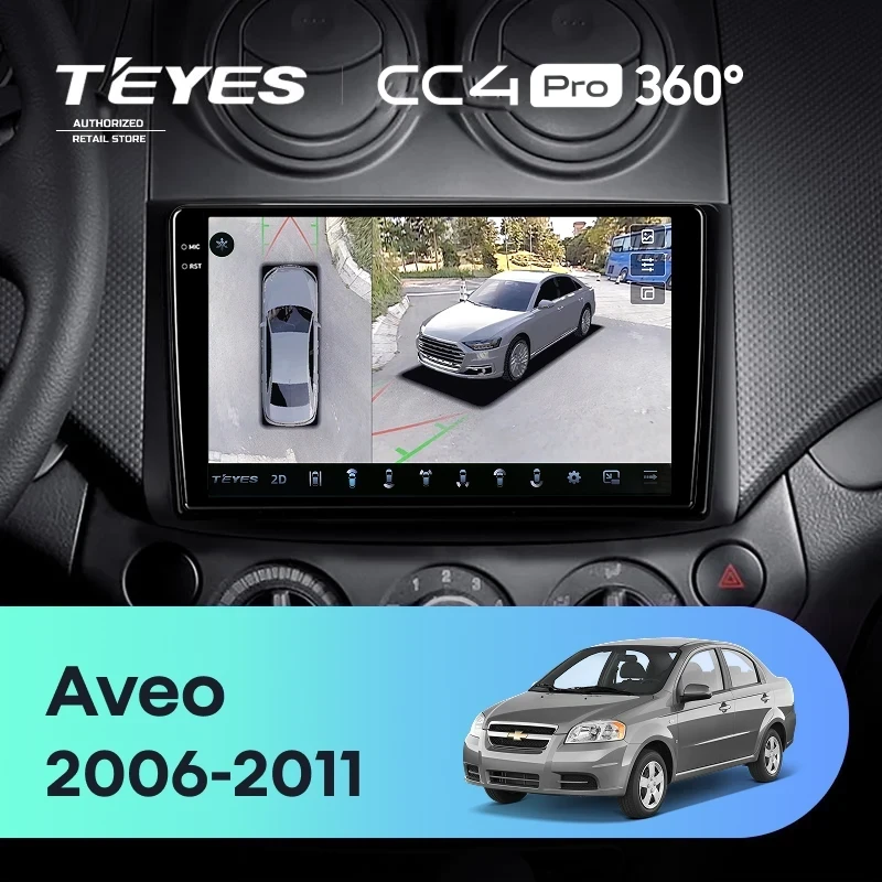 Штатная магнитола Teyes CC4 Pro 360 12/256 Chevrolet Aveo (2006-2011)