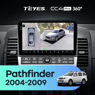 Штатная магнитола Teyes CC4 Pro 360 8/128 Nissan Pathfinder R51 (2004-2009) F2