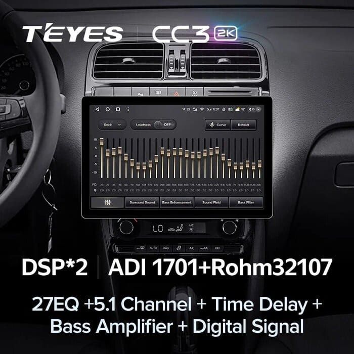 Штатная магнитола Teyes CC3 2K 6/128 Volkswagen Polo 5 (2008-2020) F1 (13")