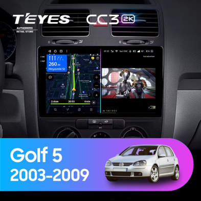 Штатная магнитола Teyes CC3 2K 4/32 Volkswagen Golf 5 (2003-2009) F2