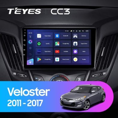 Штатная магнитола Teyes CC3 4/32 Hyundai Veloster FS (2011-2017) Тип-A