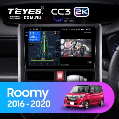 Штатная магнитола Teyes CC3 2K 4/32 Toyota Roomy (2016-2020) Правый руль