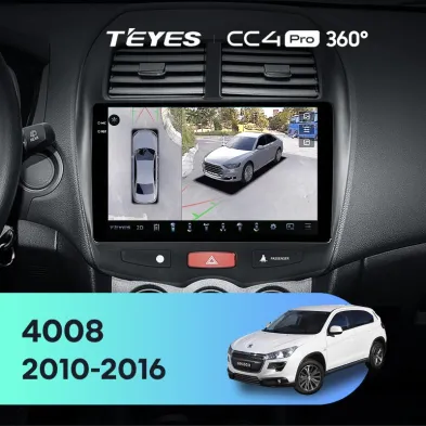 Штатная магнитола Teyes CC4 Pro 360 12/256 Peugeot 4008 (2010-2016) Тип-A