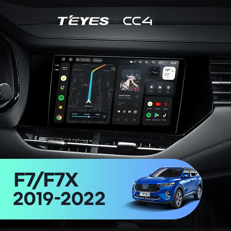 Штатная магнитола Teyes CC4 8/128 Haval F7 F7X (2019-2022)