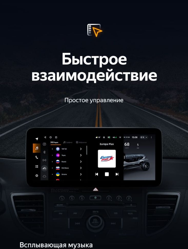 Штатная магнитола Teyes LUX ONE 4/32 Honda CR-V 4 RM RE (2011-2018) Тип-C