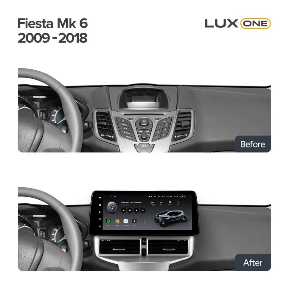 Переходная рамка Ford Fiesta Mk 6 (2009-2012) Тип-A (12,3")