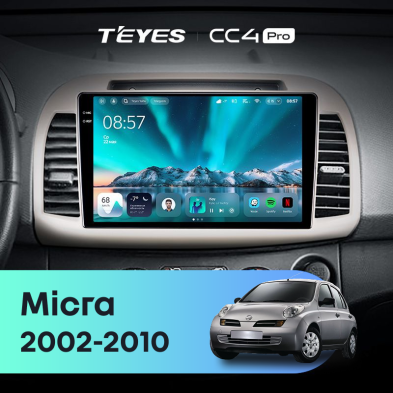 Штатная магнитола Teyes CC4 Pro 8/128 Nissan Micra K12 (2002-2010)
