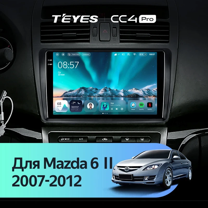 Штатная магнитола Teyes CC4 Pro 12/256 Mazda 6 2 GH (2007-2012)