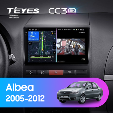 Штатная магнитола Teyes CC3 2K 360 6/128 Fiat Albea (2005-2012)