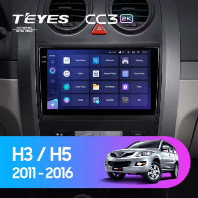 Штатная магнитола Teyes CC3 2K 4/32 Great Wall Hover H3 H5 (2011-2016)