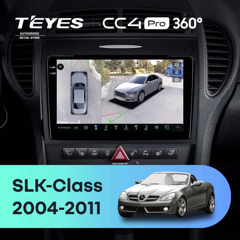 Штатная магнитола Teyes CC4 Pro 360 8/128 Mercedes-Benz SLK-Class R171 (2004-2011)