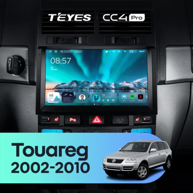 Штатная магнитола Teyes CC4 Pro 12/256 Volkswagen Touareg GP (2002-2010) F1