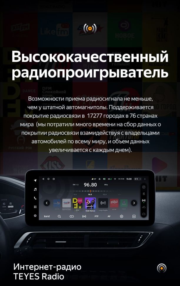 Штатная магнитола Teyes LUX ONE 4/32 Peugeot 4008 (2016-2023)