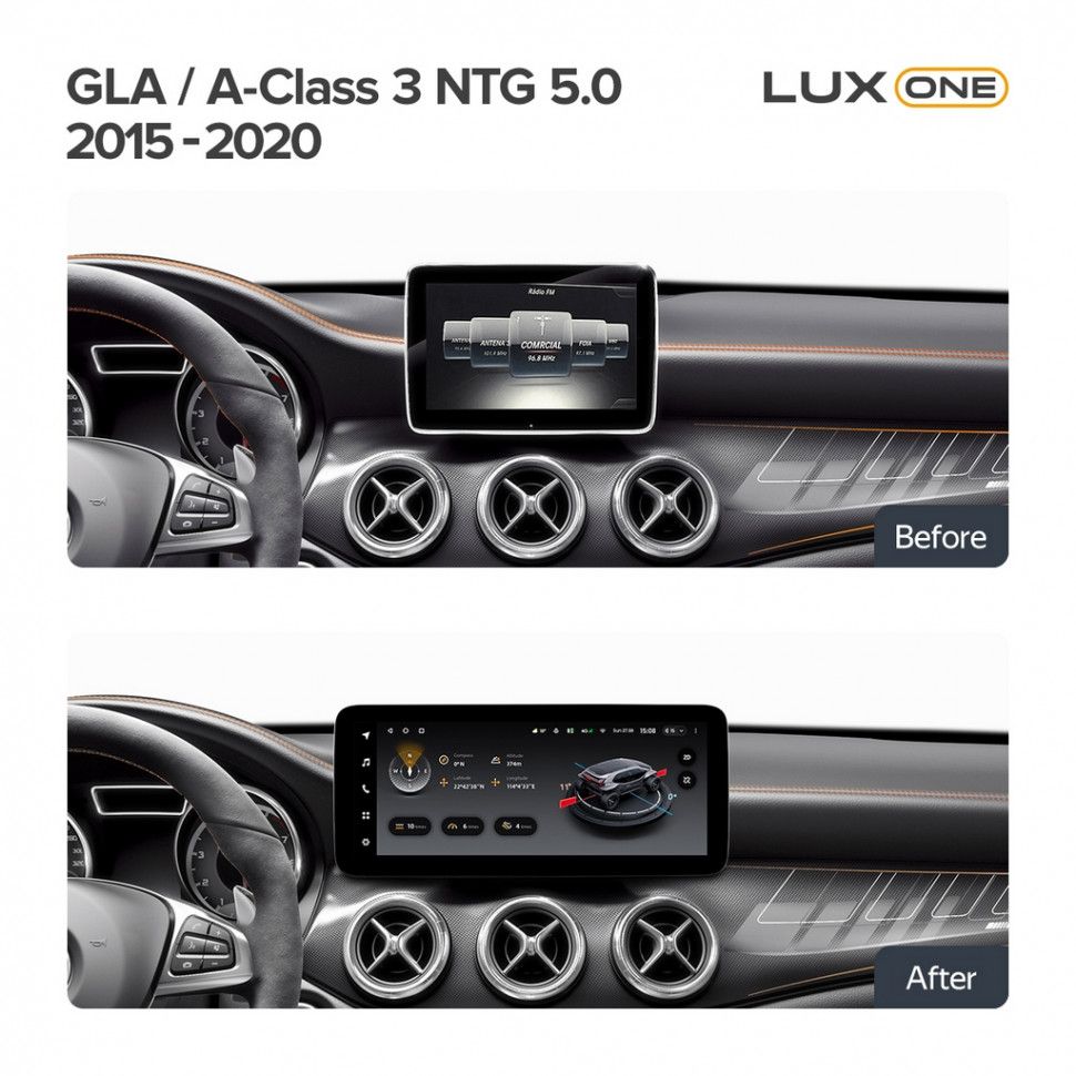 Штатная магнитола Teyes LUX ONE 6/128 Mercedes-Benz GLA-Class X156 (NTG 5.0) (2015-2020)