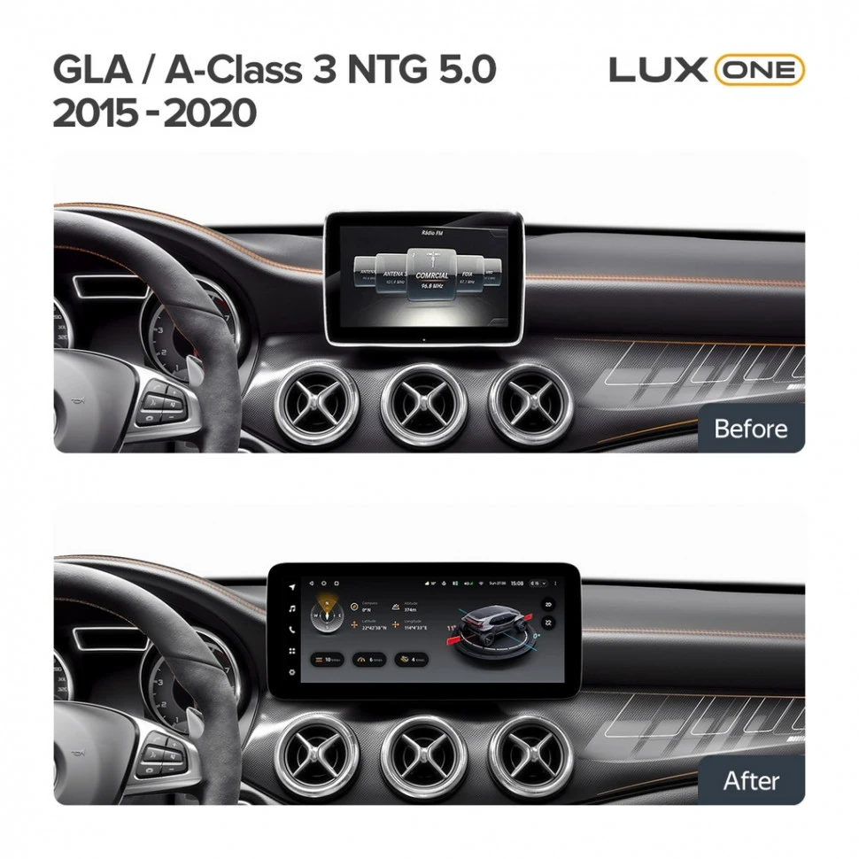 Штатная магнитола Teyes LUX ONE 6/128 Mercedes-Benz GLA-Class X156 (NTG 5.0) (2015-2020)